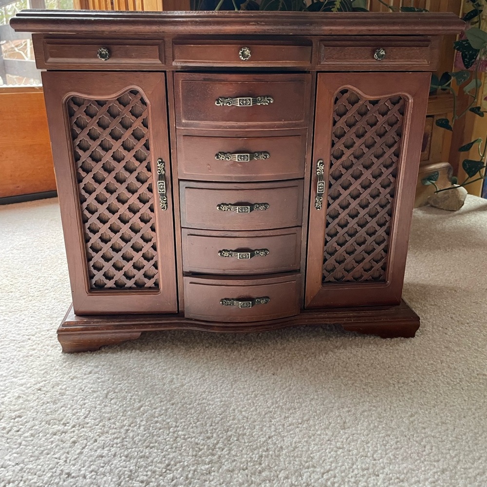 Elegant Wooden Storage Cabinet in Brown